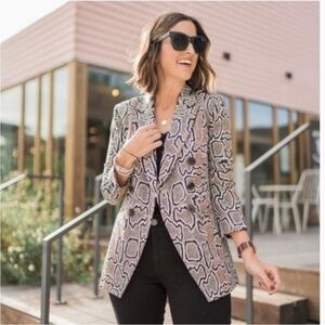 cAbi NWOT python patterned stretch blazer style‎ 3733 size 4